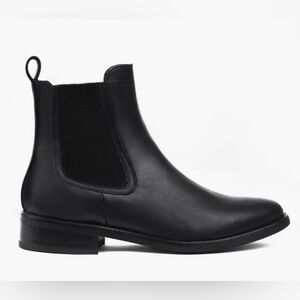 Black Leather Booties